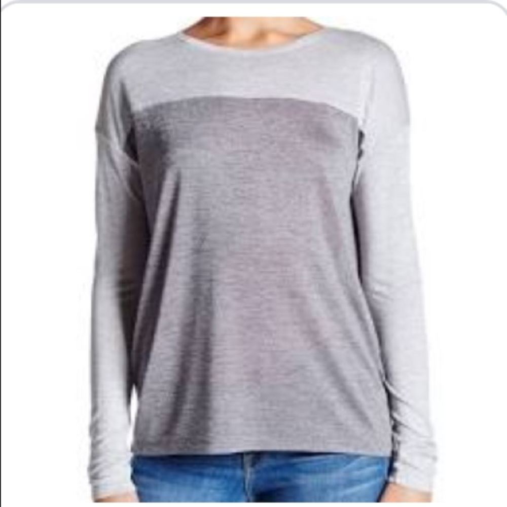 NWT Vince Color Block  Long Sleeve Shirt